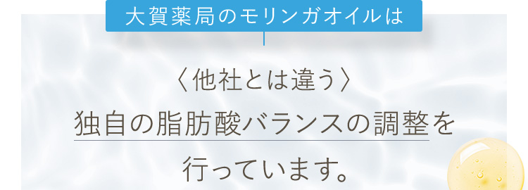 独自の脂肪酸バランスの調整を行っています。